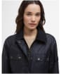 Women's Barbour Arlo Utility Waxed Jacket - Royal Navy / Ancient Tartan