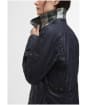 Women's Barbour Arlo Utility Waxed Jacket - Royal Navy / Ancient Tartan