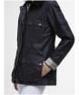 Women's Barbour Arlo Utility Waxed Jacket - Royal Navy / Ancient Tartan