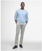 Men's Barbour Pima Cotton Crew Neck Sweater - Ocean Sky