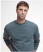 Men's Barbour Pima Cotton Crew Neck Sweater - Vintage Teal