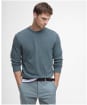 Men's Barbour Pima Cotton Crew Neck Sweater - Vintage Teal
