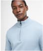 Men’s Barbour Cotton Half Zip Sweater - Ocean Sky