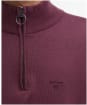 Men’s Barbour Cotton Half Zip Sweater - Burnt Heather