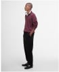 Men’s Barbour Cotton Half Zip Sweater - Burnt Heather