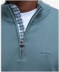 Men’s Barbour Cotton Half Zip Sweater - Vintage Teal