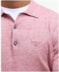 Men's Barbour Buston Short Sleeve Knitted Polo Shirt - Red Spice