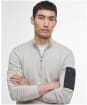 Men's Barbour International Blades Cotton Half Zip Jumper - Mist