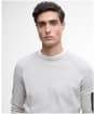 Men's Barbour International Blades Cotton Crew Neck Jumper - Mist