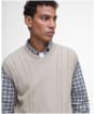 Men's Barbour Navar Knitted Vest - Washed Stone