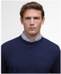 Men's Barbour Bayfield Knitted Crew Jumper - Navy
