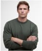 Men's Barbour Bayfield Knitted Crew Jumper - Mid Olive