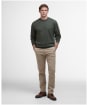 Men's Barbour Bayfield Knitted Crew Jumper - Mid Olive