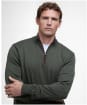 Men's Barbour Bayfield Knitted Half Zip Jumper - Mid Olive