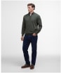 Men's Barbour Bayfield Knitted Half Zip Jumper - Mid Olive