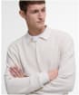 Men's Barbour Holt Waffle Knitted Polo Shirt - Mist