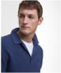 Men's Barbour Holt Waffle Knitted Polo Shirt - Oceana