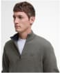 Men's Barbour Cotton Tainsbury Half Zip Sweater - Olive
