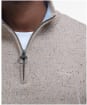 Men's Barbour Cotton Tainsbury Half Zip Sweater - Stone
