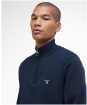 Men's Barbour Lingwood Compact Cotton Half Zip Sweater - Navy