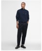 Men's Barbour Lingwood Compact Cotton Half Zip Sweater - Navy