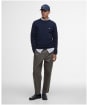 Men's Barbour Lingwood Compact Cotton Crew Sweater - Navy