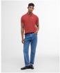Men's Barbour Tartan Pique Polo Shirt - Red Spice