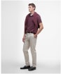 Men's Barbour Washed Sports Polo Shirt - Burnt Heather