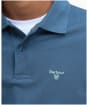 Men's Barbour Lightweight Short Sleeve Sports Cotton Polo Shirt - Dusk Blue