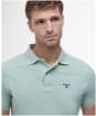 Men's Barbour Lightweight Short Sleeve Sports Cotton Polo Shirt - Pale Apple