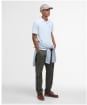 Men's Barbour Lightweight Short Sleeve Sports Cotton Polo Shirt - Whisper White
