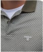 Men's Barbour Shell Printed Short Sleeve Cotton Polo Shirt - Uniform Green