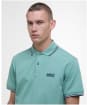 Men's Barbour International Evan Tipped Polo Shirt - Granite Green