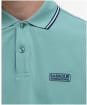 Men's Barbour International Evan Tipped Polo Shirt - Granite Green