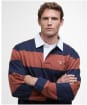 Men's Barbour Broome Rugby Shirt - Navy / Rust