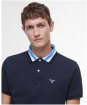 Men's Barbour Hawkesmoor Tipped Tailored Fit Polo Shirt - Navy