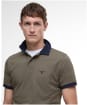 Men's Barbour Lynmouth Tipped Tailored Fit Polo Shirt - Uniform Green
