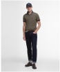 Men's Barbour Lynmouth Tipped Tailored Fit Polo Shirt - Uniform Green