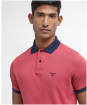 Men's Barbour Lynmouth Tipped Tailored Fit Polo Shirt - Red Spice