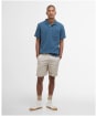 Men's Barbour Dymchurch Seersucker Polo Shirt - Dusk Blue
