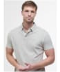 Men's Barbour Drayton Linen Tailored Fit Polo Shirt - Mist