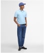 Men's Barbour Drayton Linen Tailored Fit Polo Shirt - Pale Sky