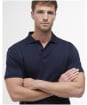Men's Barbour Drayton Linen Tailored Fit Polo Shirt - Navy