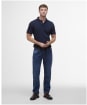 Men's Barbour Drayton Linen Tailored Fit Polo Shirt - Navy