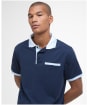 Men's Barbour Thurne Tipped Tailored Fit Polo Shirt - Navy