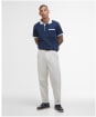 Men's Barbour Thurne Tipped Tailored Fit Polo Shirt - Navy
