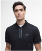 Men's Barbour International Ollie Twin Tipped Placket Polo - Black