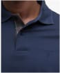 Men's Barbour Premium Tartan Pique Polo Shirt - Navy