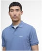 Men's Barbour International Lightweight Pique Essential Polo Shirt - Washed Blue