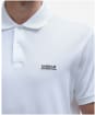 Men's Barbour International Lightweight Pique Essential Polo Shirt - White